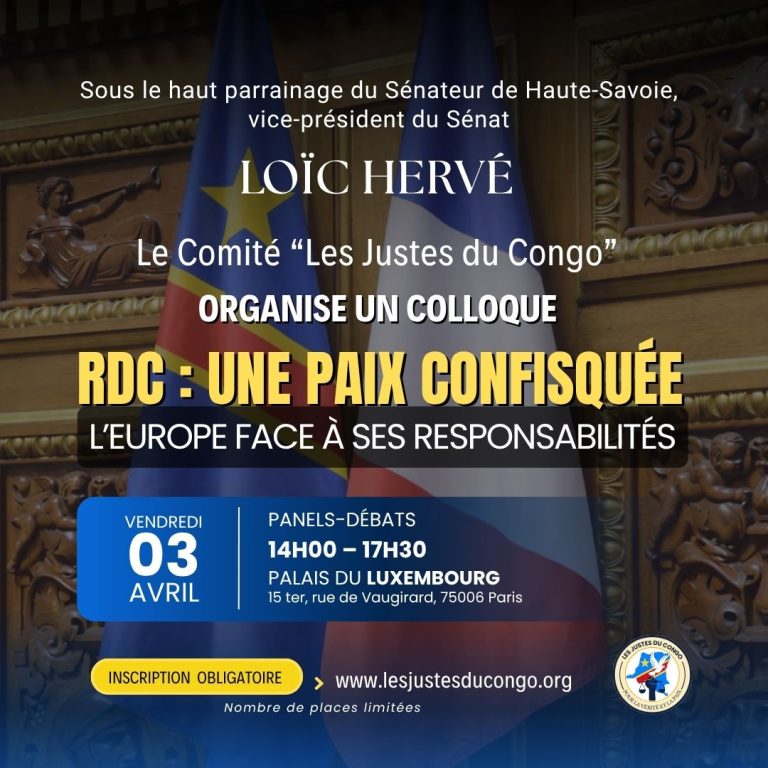 Colloque au Sénat de Paris : RDC : une paix confisquée